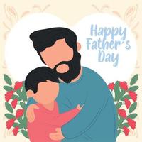 happy fathers day card vector