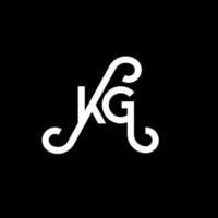 KG letter logo design on black background. KG creative initials letter logo concept. kg letter design. KG white letter design on black background. K G, k g logo vector