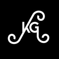 KG letter logo design on black background. KG creative initials letter logo concept. kg letter design. KG white letter design on black background. K G, k g logo vector