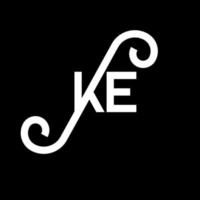 KE letter logo design on black background. KE creative initials letter logo concept. ke letter design. KE white letter design on black background. K E, k e logo vector