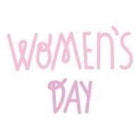 womens day lettering vector