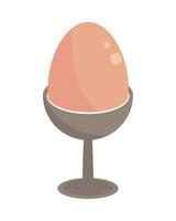 boiled egg icon vector