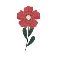 red flower icon vector