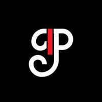 IP letter logo design on black background. IP creative initials letter logo concept. ip letter design. IP white letter design on black background. I P, i p logo vector