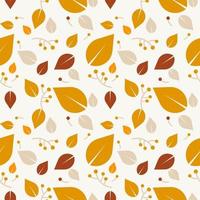 Seamless pattern Autumn leaves pattern vector