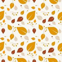 Seamless pattern Autumn leaves pattern vector