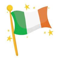 irish flag national vector