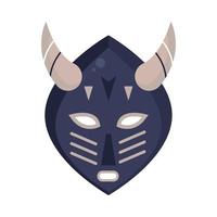 african mask with horns vector