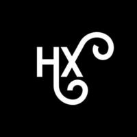 diseño de logotipo de letra hq sobre fondo negro. concepto de logotipo de letra de iniciales creativas hq. diseño de carta hq. hq diseño de letras blancas sobre fondo negro. hq, logotipo de hq vector