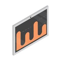 isometric online chart business vector