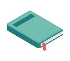 icono de libro isométrico vector