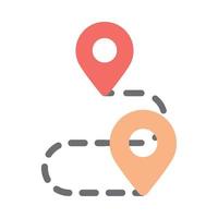 road trip gps pin vector