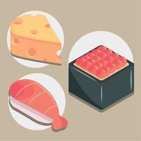 isometric fast food vector