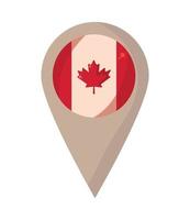 canada flag pointer location vector