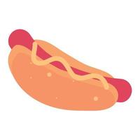 fast food hot dog vector