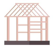 wooden structure house vector