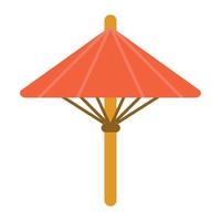 japanese culture architecture umbrella vector