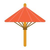 japanese culture architecture umbrella vector