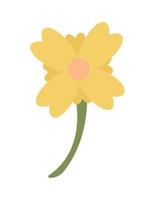 yellow flower garden vector