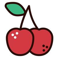 fresh berries fruits doodle vector