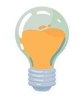 bulb idea with liquid vector