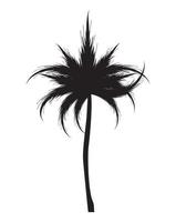 tree palm silhouette style vector