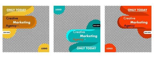 digital business marketing banner for social media post template vector