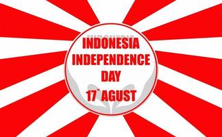 August 17th. Indonesian Independence Day greeting card, banner and logo texture background vector