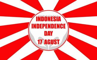 August 17th. Indonesian Independence Day greeting card, banner and logo texture background vector