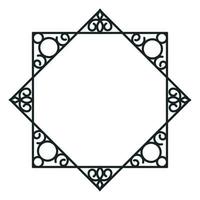 monochrome vintage geometric frame vector