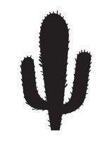 cactu plant silhouette vector