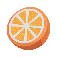 half orange citrus fruit vector