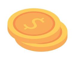 stack of coins icon vector