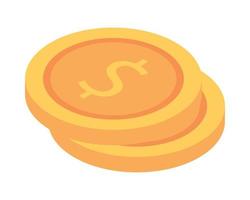 stack of coins icon vector