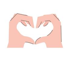 hands making a heart vector