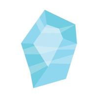 blue healing crystal vector