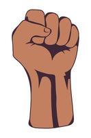 hand with raised fist vector