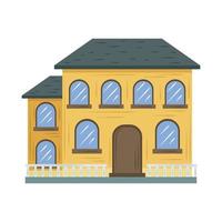 building residential cartoon vector