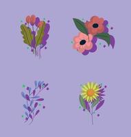 flowers plants nature vector