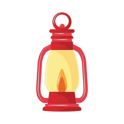 Fire kerosene lamp game pixel art Royalty Free Vector Image