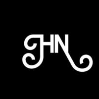 HN letter logo design on black background. HN creative initials letter logo concept. hn letter design. HN white letter design on black background. H N, h n logo vector