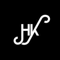 HK letter logo design on black background. HK creative initials letter logo concept. hh letter design. HK white letter design on black background. H K, h k logo vector