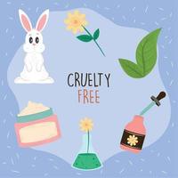 cruelty free concept vector