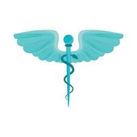 medical snake caduceus sign vector