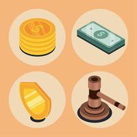 set money auction vector