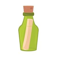 bottle with message vector