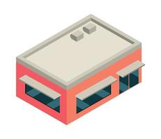 building commercial isometric vector