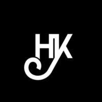 HK letter logo design on black background. HK creative initials letter logo concept. hh letter design. HK white letter design on black background. H K, h k logo vector