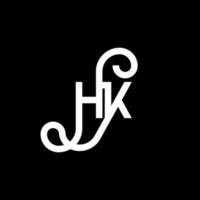 HK letter logo design on black background. HK creative initials letter logo concept. hh letter design. HK white letter design on black background. H K, h k logo vector