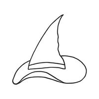 Witch hat doodle vector